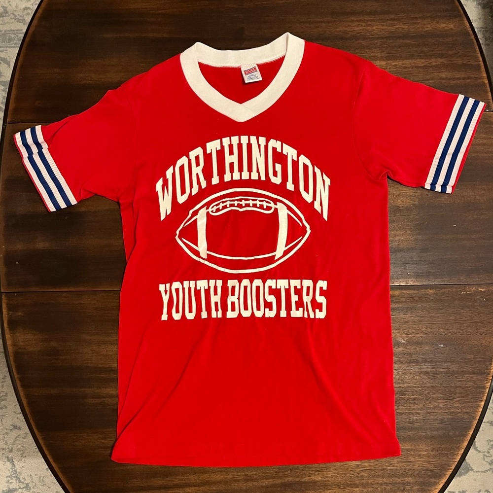 Vintage Youth Booster Football T-shirt - Sz M - Used Good Condition